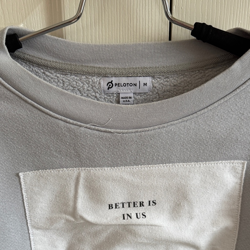 Peloton Light Gray Motivational Sweatshirt
